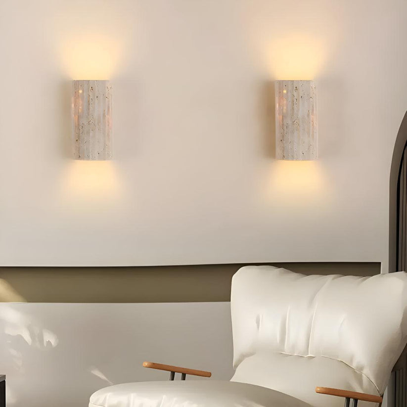 Wandlamp van Natuursteen met Metalen Frame | Warm Wit 2700 tot 3000 K ...
